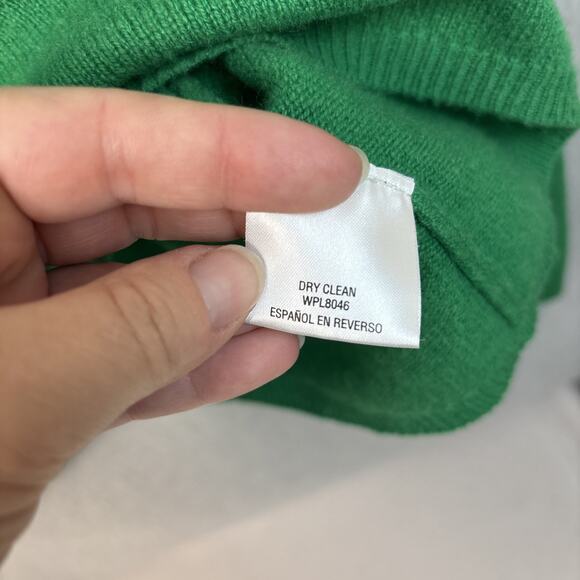 Charter Club Luxury 100% Cashmere Sweater Woman Small Pullover Crew Neck Green - Picture 5 of 9